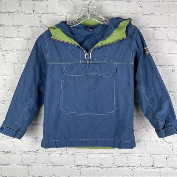 Lands' End Other - LANDS' END boys hooded zipper pullover windbreaker jacket pockets, sz L or 6X-7